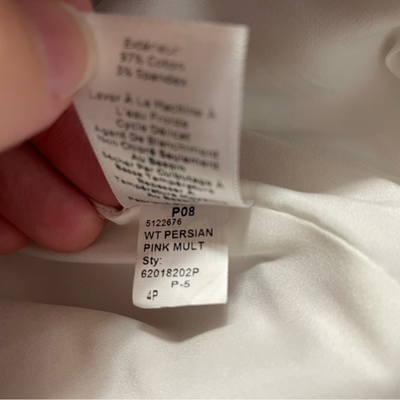 Talbots Pink Paisley A Line Textured Mini Skirt Women's Size 4P - Picture 12 of 12